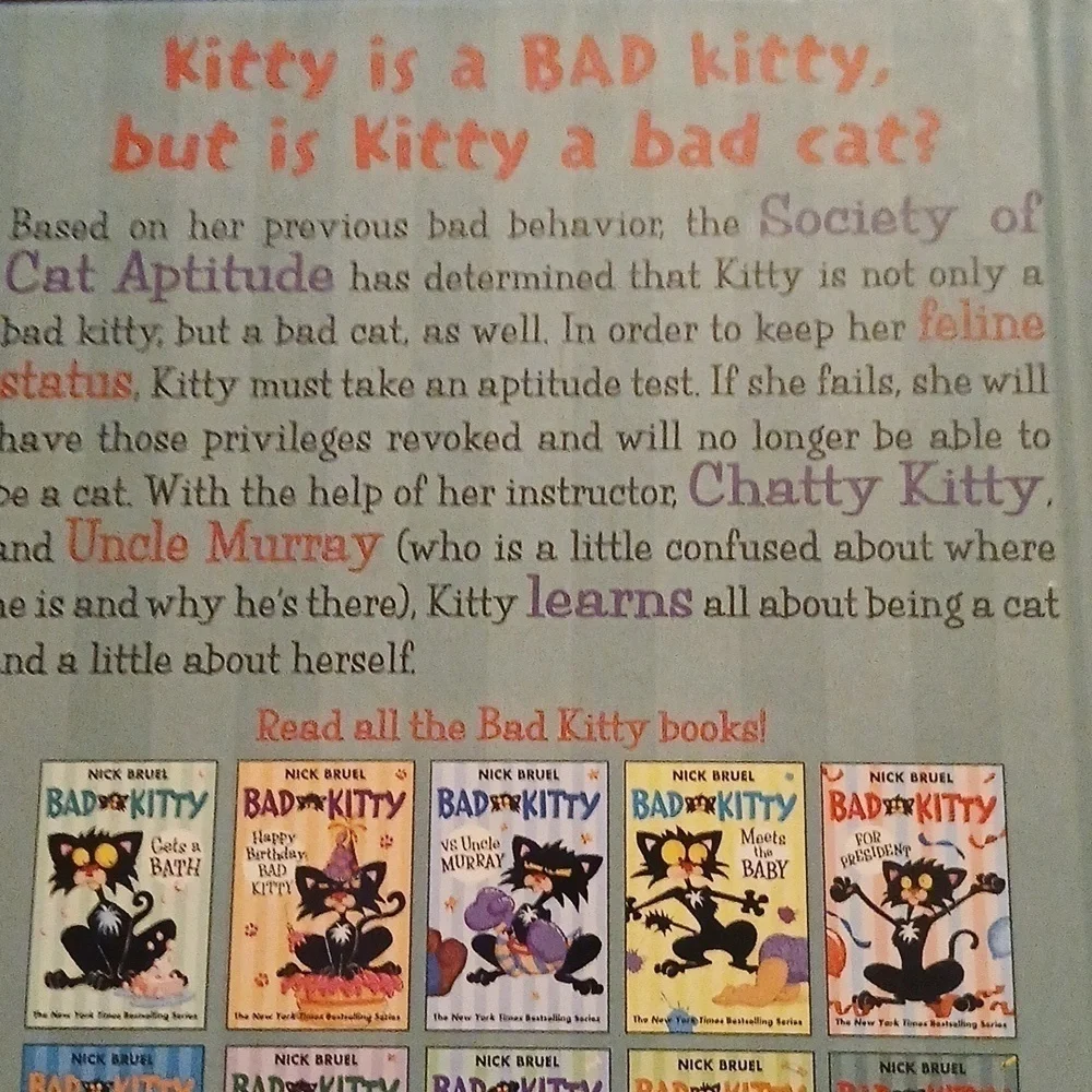 Bad Kitty Book Graphic Novel Takes the Test Nick Bruel 2017
